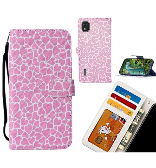 Nokia C2 case leather wallet case printed ID