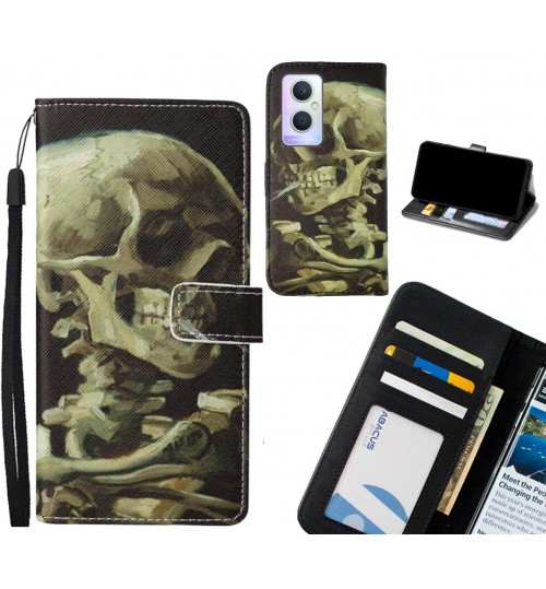 Oppo A96 case leather wallet case van gogh painting