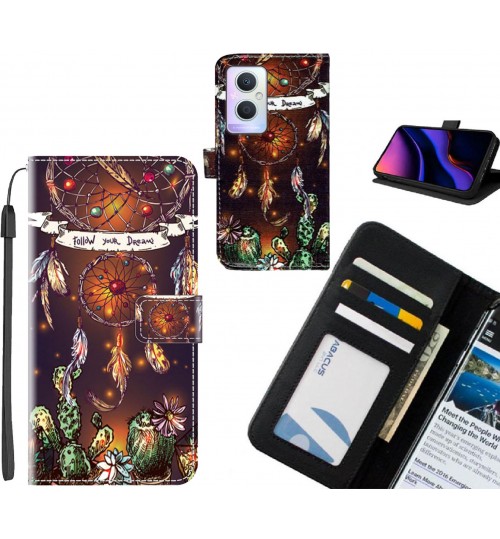 Oppo A96 case leather wallet case printed ID