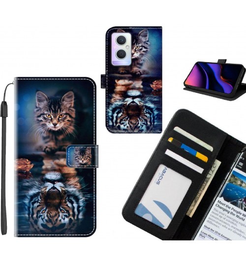 Oppo A96 case leather wallet case printed ID