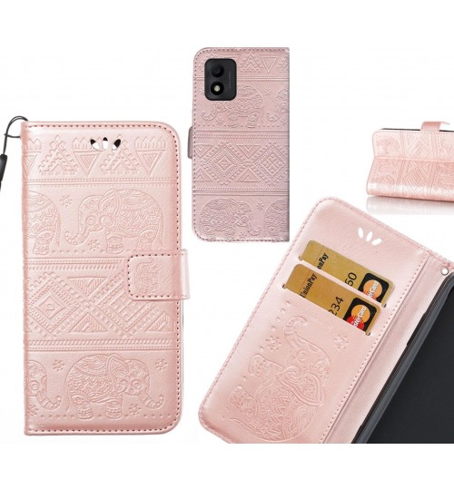 Vodafone P12 case Wallet Leather case Embossed Elephant Pattern