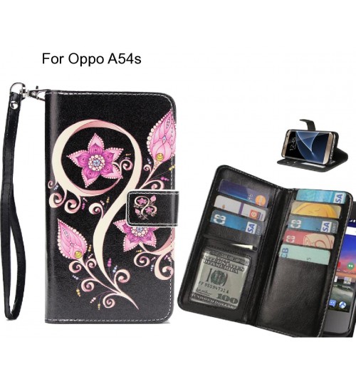 Oppo A54s case Multifunction wallet leather case