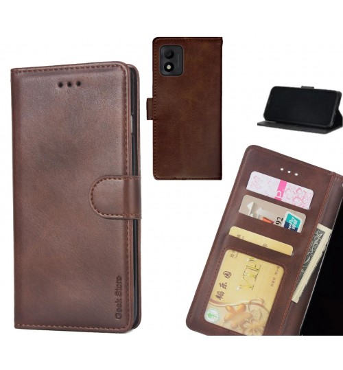 Vodafone P12 Case Executive Leather Wallet Case - Brown