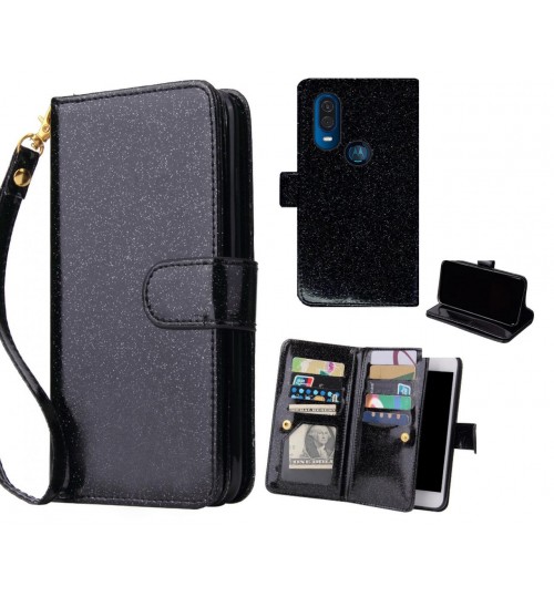 Motorola One Vision Case Glaring Multifunction Wallet Leather Case