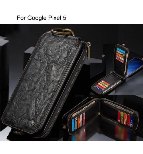 Google Pixel 5 case premium leather multi cards case