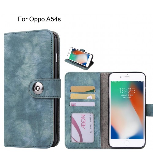 Oppo A54s case retro leather wallet case