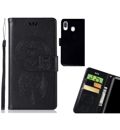Samsung Galaxy A40 Case Embossed wallet case owl