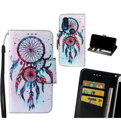 Motorola One Vision Case wallet fine leather case printed