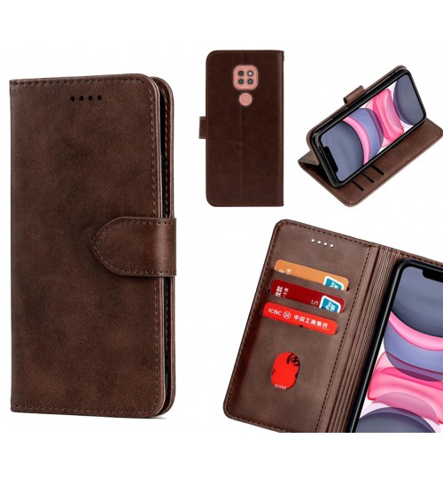 Moto G9 Play Case Premium Leather ID Wallet Case