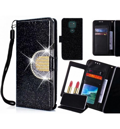Moto G9 Case Glaring Wallet Leather Case With Mirror