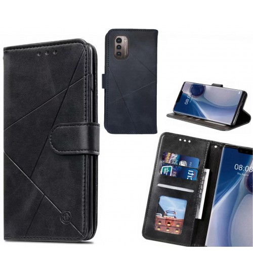 Nokia G21 Case Fine Leather Wallet Case - Black