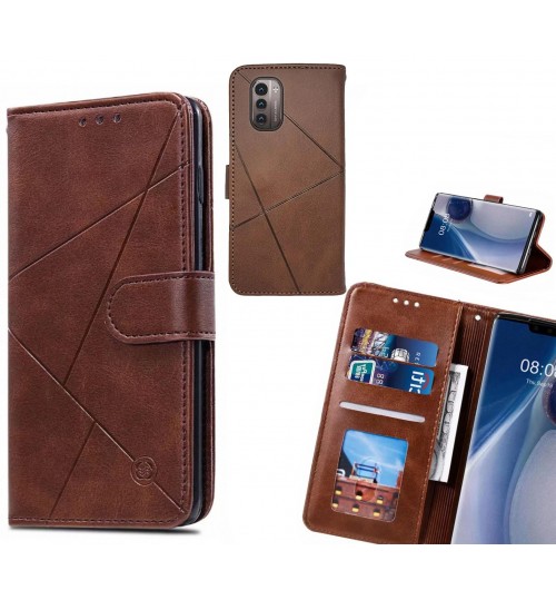 Nokia G21 Case Fine Leather Wallet Case - Brown