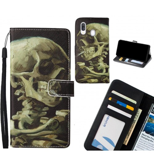 Samsung Galaxy A40 case leather wallet case van gogh painting