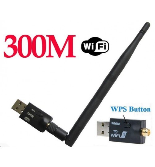 300M USB2.0 Wifi Wireless Network Adapter Dongle+Antenna 802.11n/g/b LAN Card