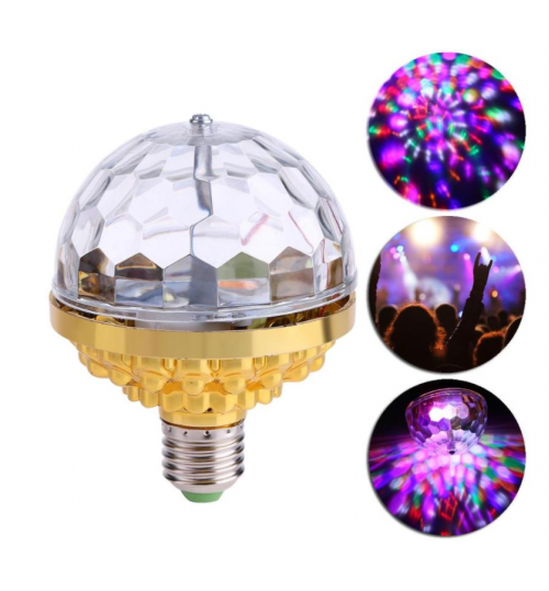 Rotating Crystal Ball RGB LED E27 Bulb 6W