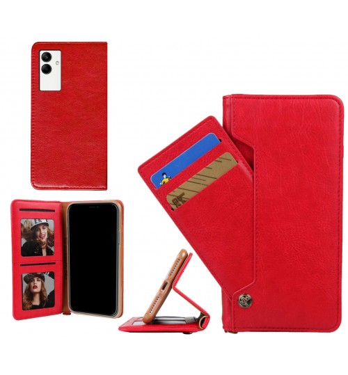 Samsung Galaxy A04 Case Slim Leather Wallet Case 4 Cards 2 Id Magnet - Red