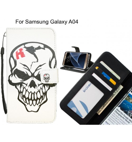 Samsung Galaxy A04 case 3 card leather wallet case printed ID