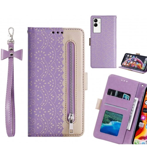 Samsung Galaxy A04 Case Multifunctional Wallet Case - Purple