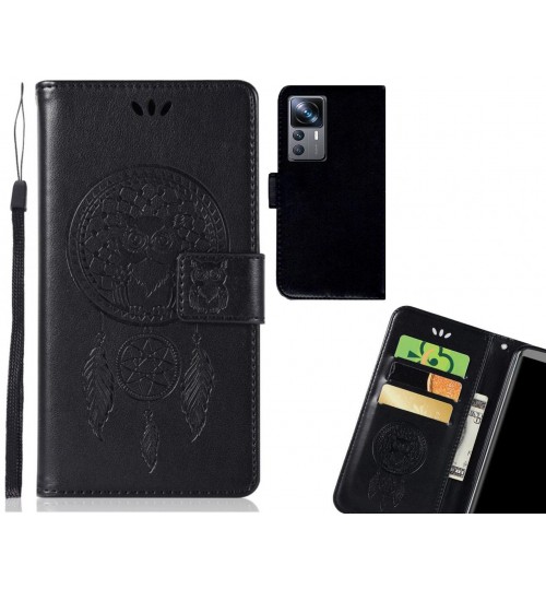 Xiaomi 12T PRO Case Embossed wallet case owl