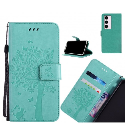 Samsung Galaxy S23 case leather wallet case embossed pattern