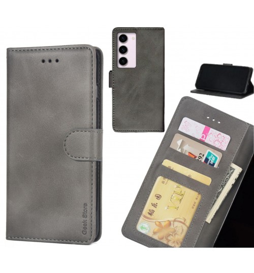 Samsung Galaxy S23 Case Executive Leather Wallet Case - Grey