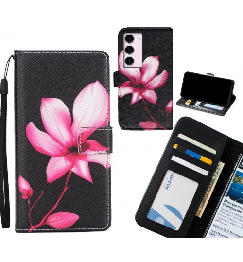 Samsung Galaxy S23 case 3 card leather wallet case printed ID