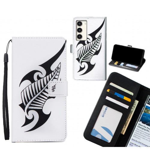 Samsung Galaxy S23 Plus case 3 card leather wallet case printed ID