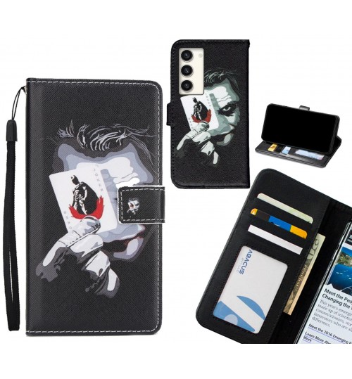 Samsung Galaxy S23 Plus case 3 card leather wallet case printed ID