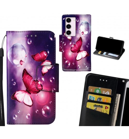 Samsung Galaxy S23 Case wallet fine leather case printed