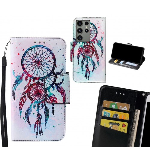 Samsung Galaxy S23 Ultra Case wallet fine leather case printed