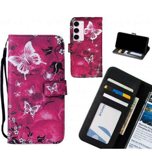 Samsung Galaxy S23 case leather wallet case printed ID