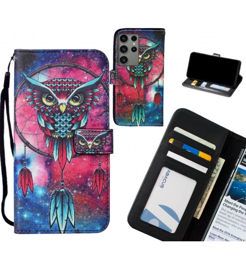 Samsung Galaxy S23 Ultra case leather wallet case printed ID