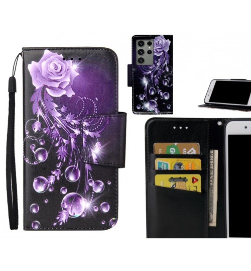 Samsung Galaxy S23 Ultra Case wallet fine leather case printed