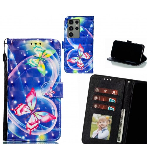 Samsung Galaxy S23 Ultra Case Leather Wallet Case 3D Pattern Printed