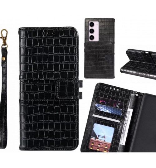 Samsung Galaxy S23 case croco wallet Leather case