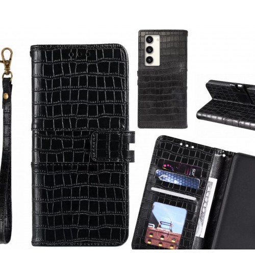 Samsung Galaxy S23 Plus case croco wallet Leather case