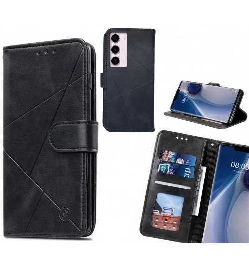Samsung Galaxy S23 Case Fine Leather Wallet Case - Black