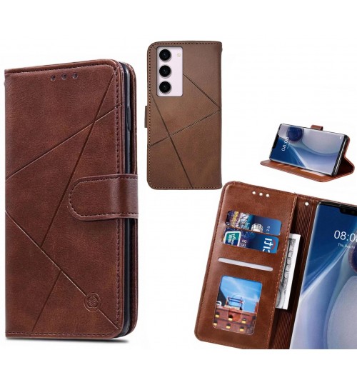 Samsung Galaxy S23 Case Fine Leather Wallet Case - Brown