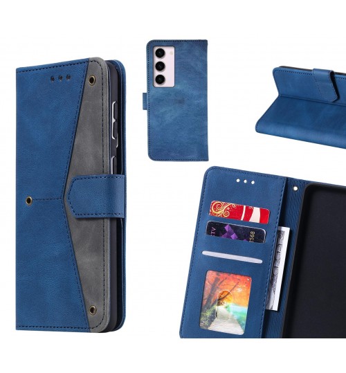 Samsung Galaxy S23 Case Wallet Denim Leather Case Cover - Blue