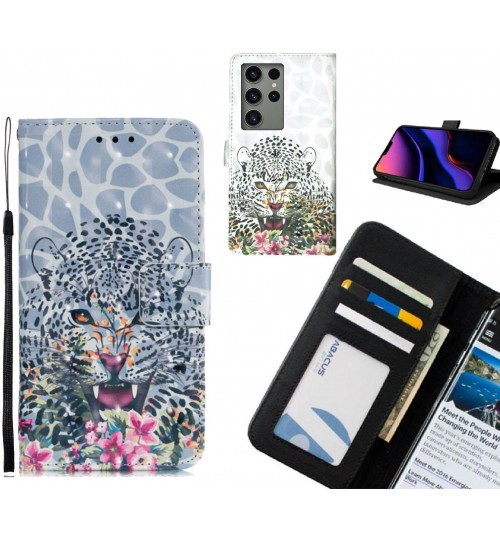 Samsung Galaxy S23 Ultra Case Leather Wallet Case 3D Pattern Printed