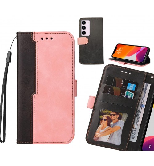 Samsung Galaxy S23 Case Wallet Denim Leather Case Cover - Pink