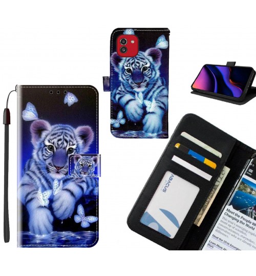 Samsung Galaxy A03 case leather wallet case printed ID