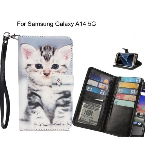 Samsung Galaxy A14 5G case Multifunction wallet leather case