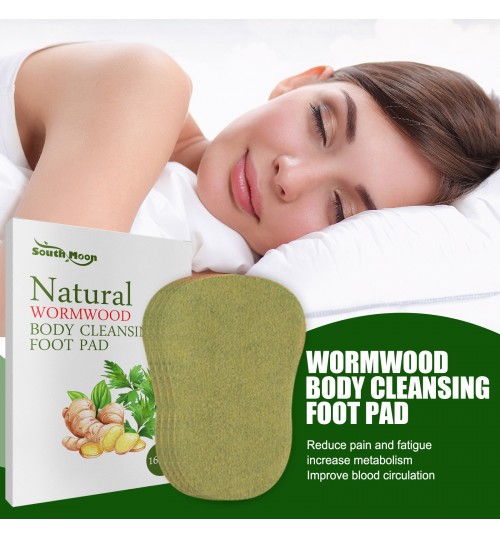 16Pcs Natural Wormwood Body Cleansing Foot Pads