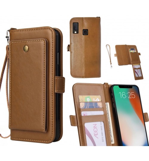Samsung Galaxy A20e Case Retro Leather Wallet Case
