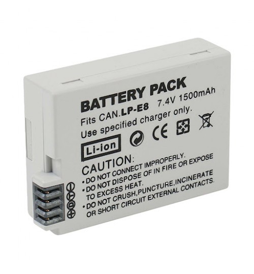 LP-E8 Battery for Canon 700D 650D 600D 550D 1800mAh