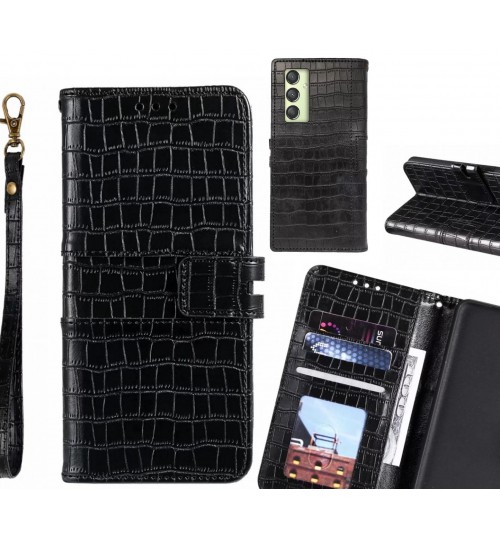 Samsung Galaxy A24 4G case croco wallet Leather case