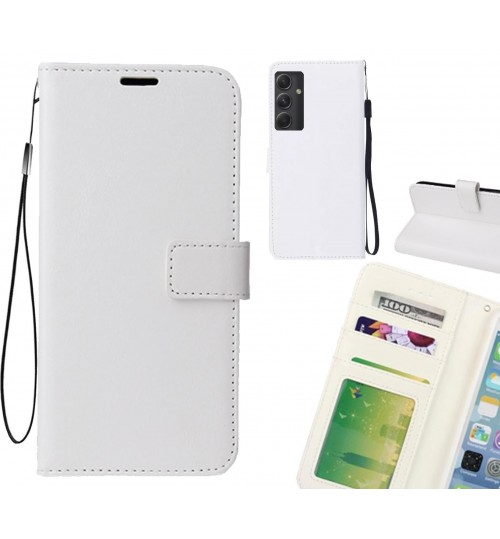 Samsung Galaxy A54 5g Case Fine Leather Wallet Case - White