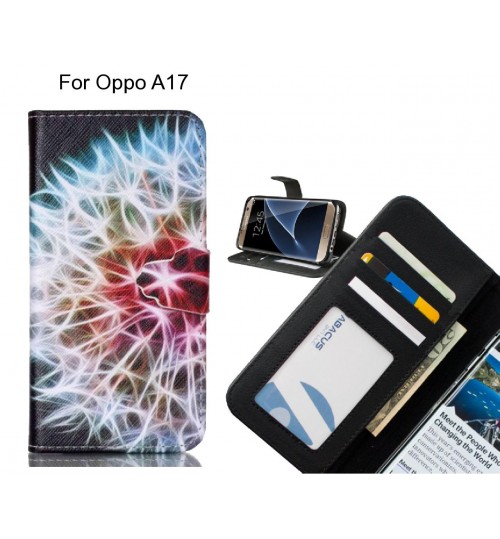 Oppo A17 case 3 card leather wallet case printed ID