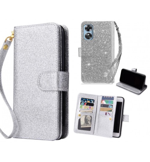 Oppo A17 Case Glaring Multifunction Wallet Leather Case